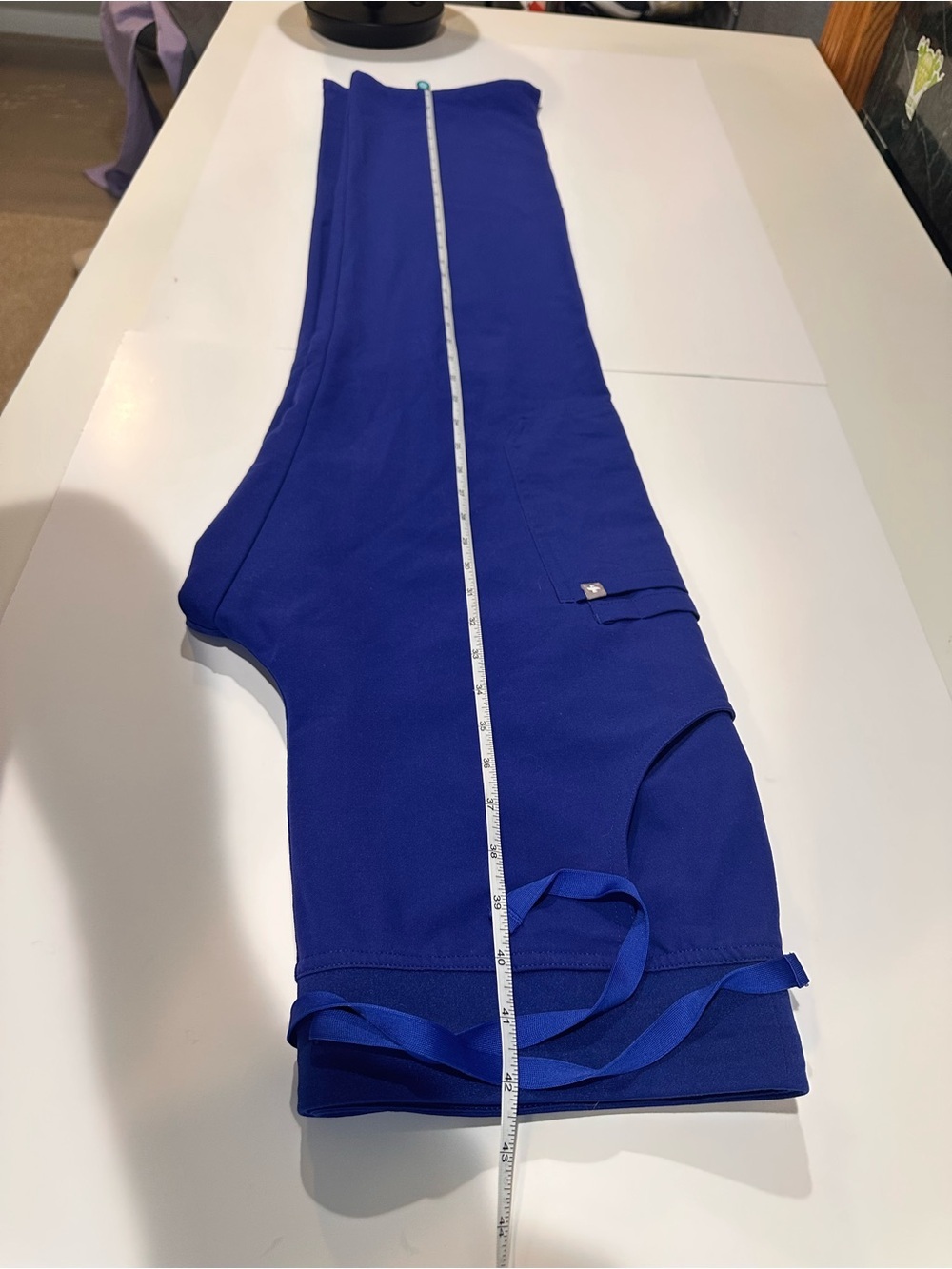 FIGS Kade Cargo Scrub Pants M Tall Royal Blue Straight Leg T21004T - Picture 11 of 11